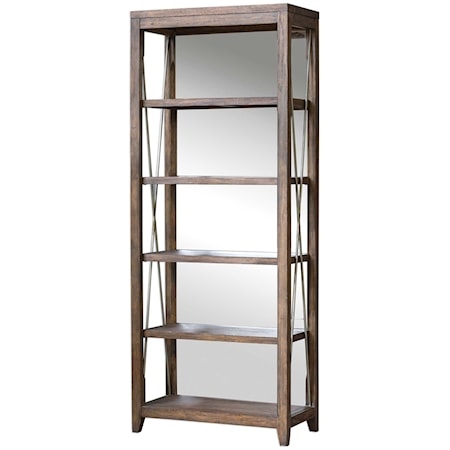 Delancey Weathered Oak Etagere